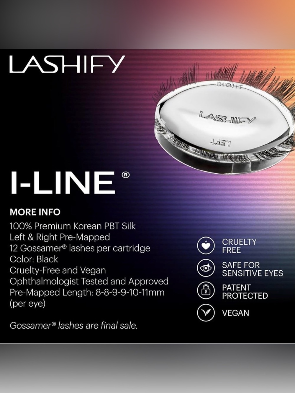 Lashify I-LineShort PreMapped Gossamer Lash Set New! - Picture 6 of 6